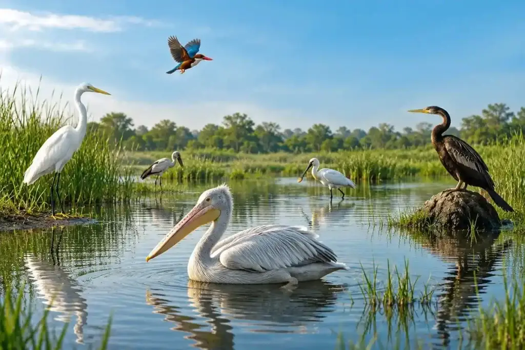 130 bird species at bidaruguppe lake near nvt codename lake 300 apartment project